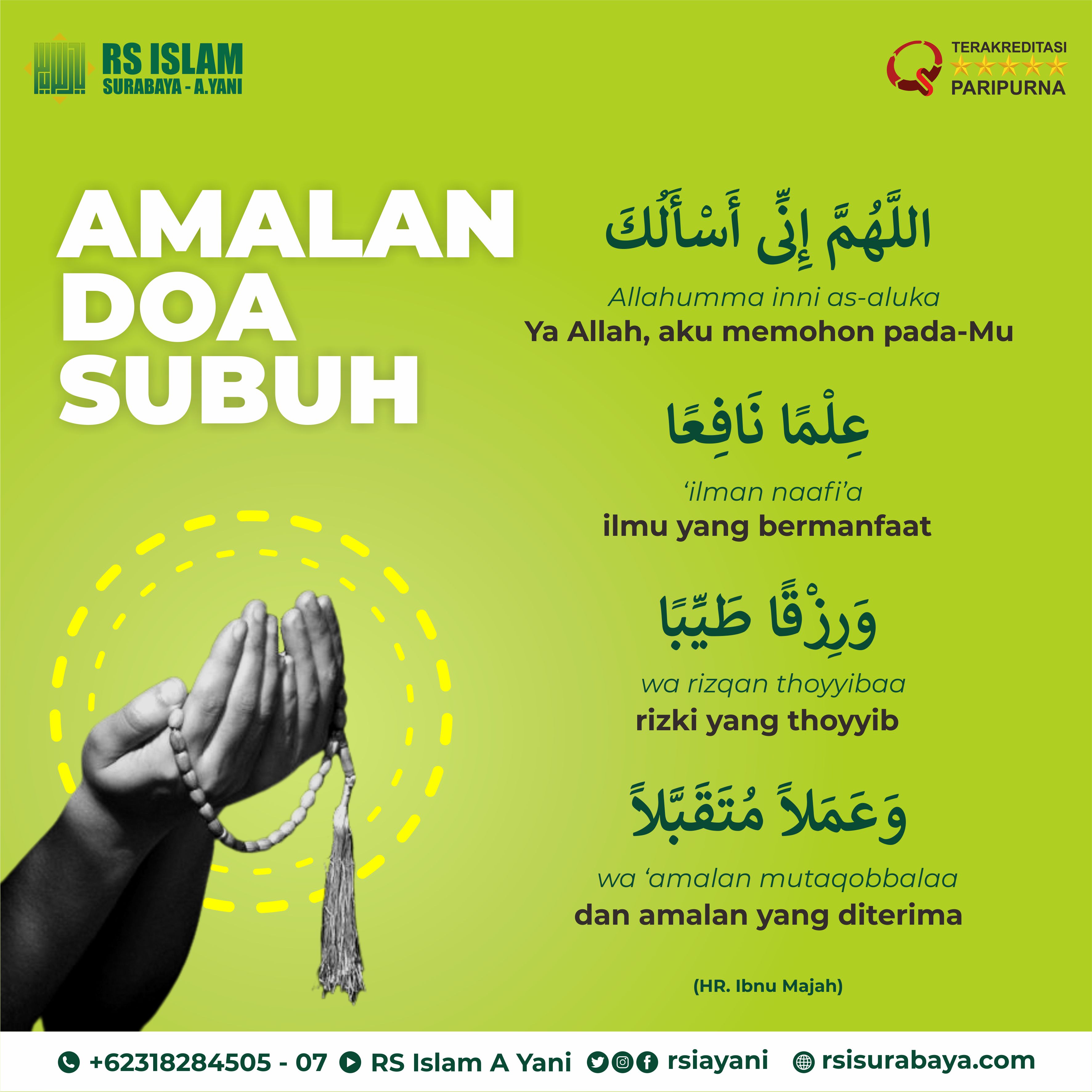 Amalan Doa Subuh RS Islam Surabaya